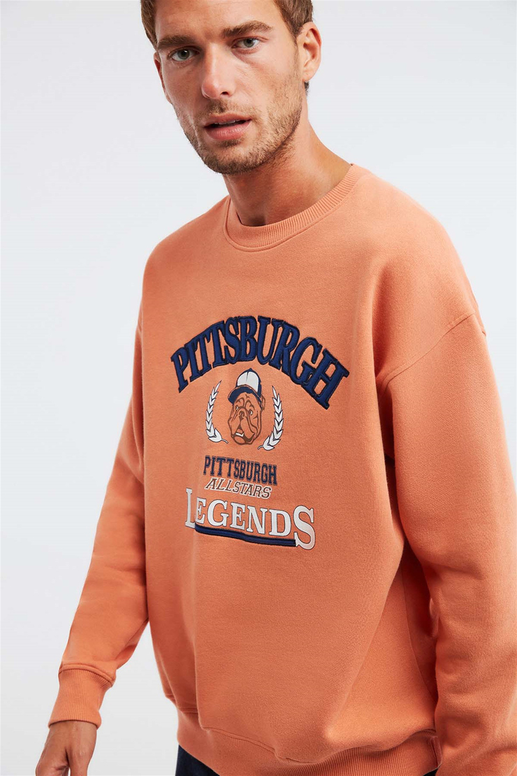 LEGENDS Örme Oversize Turuncu  Sweatshirt
