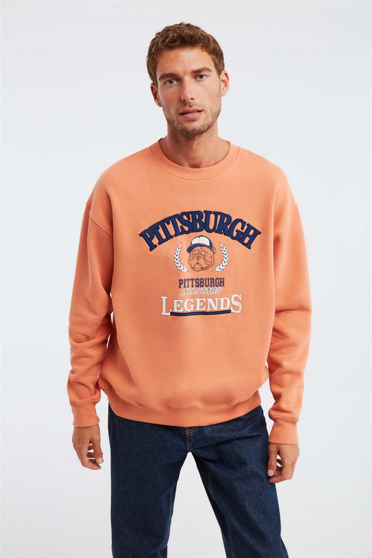 LEGENDS Örme Oversize Turuncu  Sweatshirt