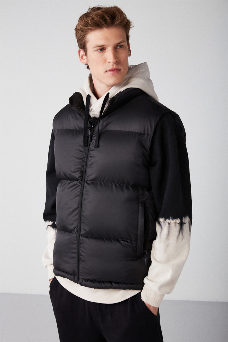 LENNON Dokuma Regular Siyah  Yelek