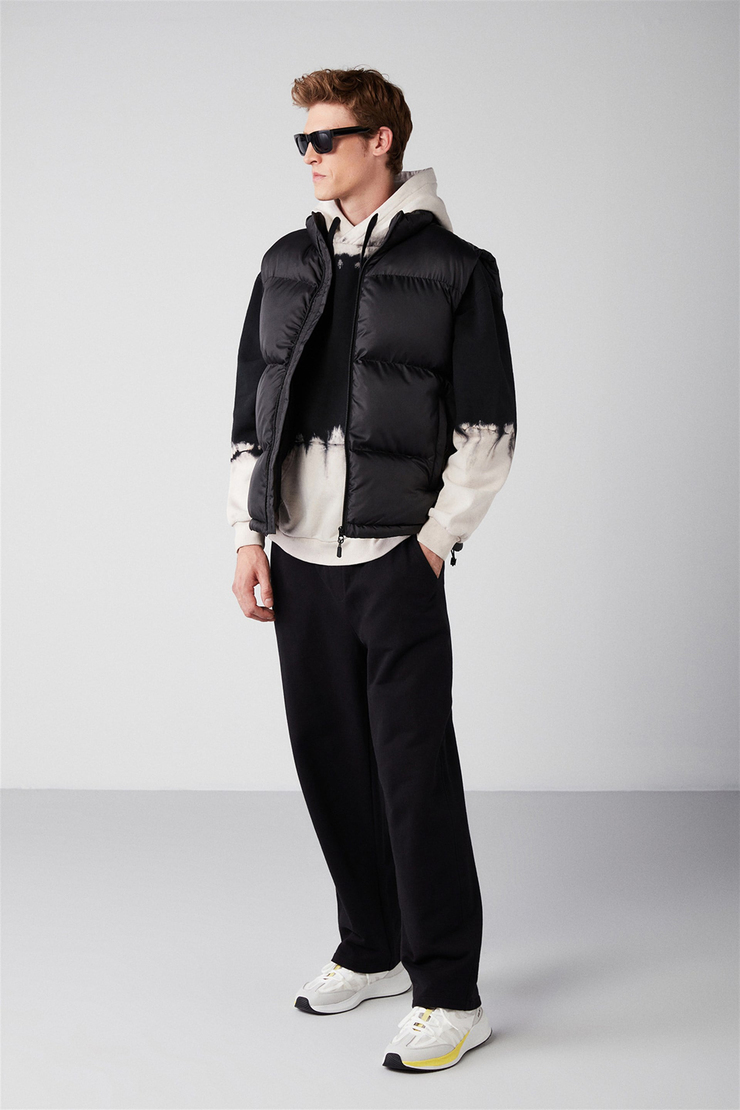 LENNON Dokuma Regular Siyah  Yelek