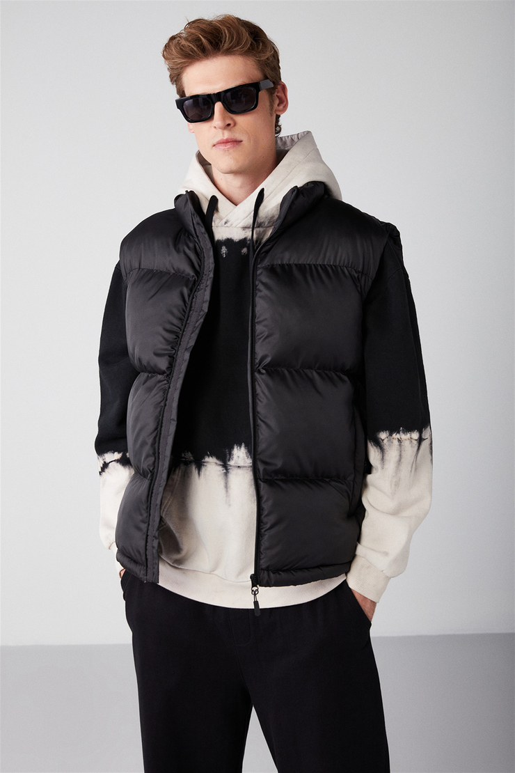 LENNON Dokuma Regular Siyah  Yelek