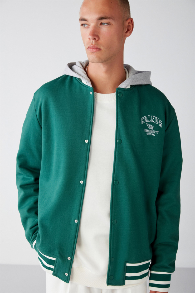 LEON Örme Oversize Yeşil  Sweatshirt