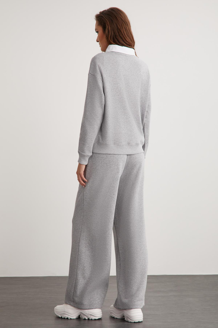 LEONA  Oversize Grimelanj Tekli Sweatshirt