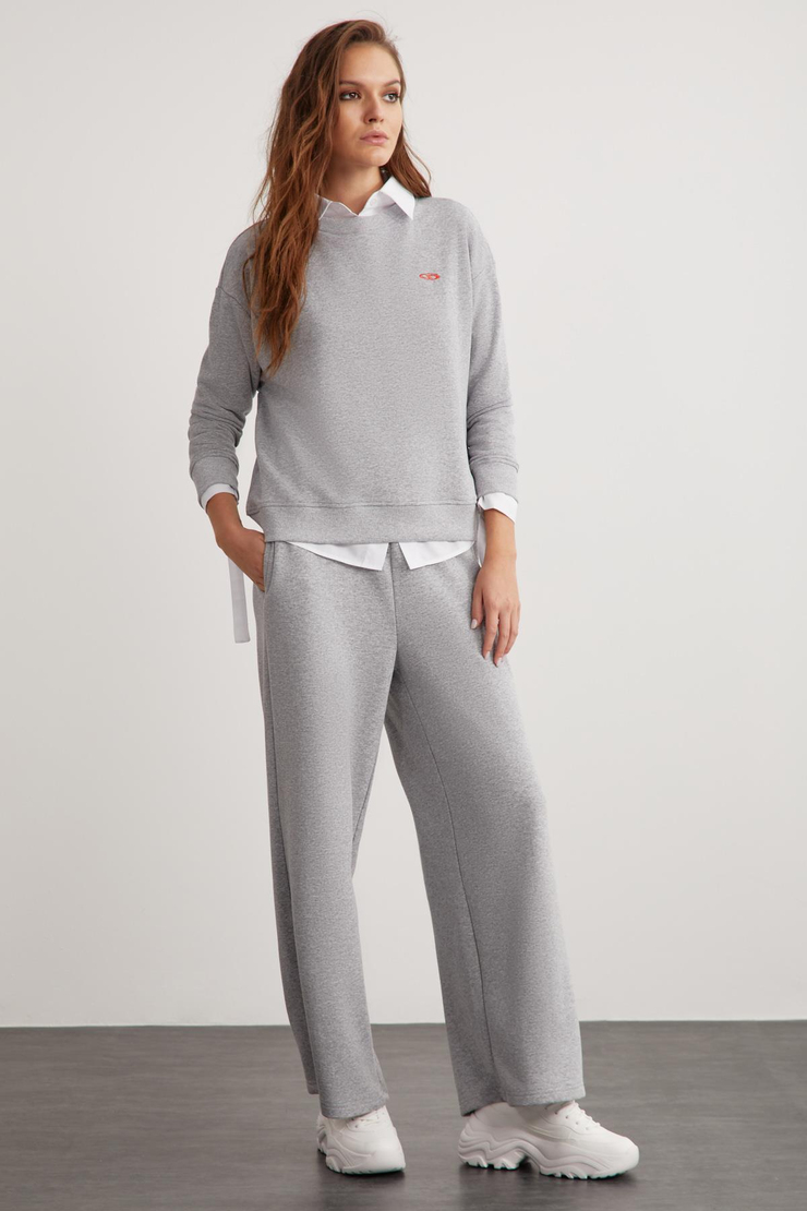LEONA  Oversize Grimelanj Tekli Sweatshirt