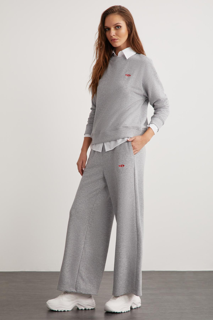 LEONA  Oversize Grimelanj Tekli Sweatshirt
