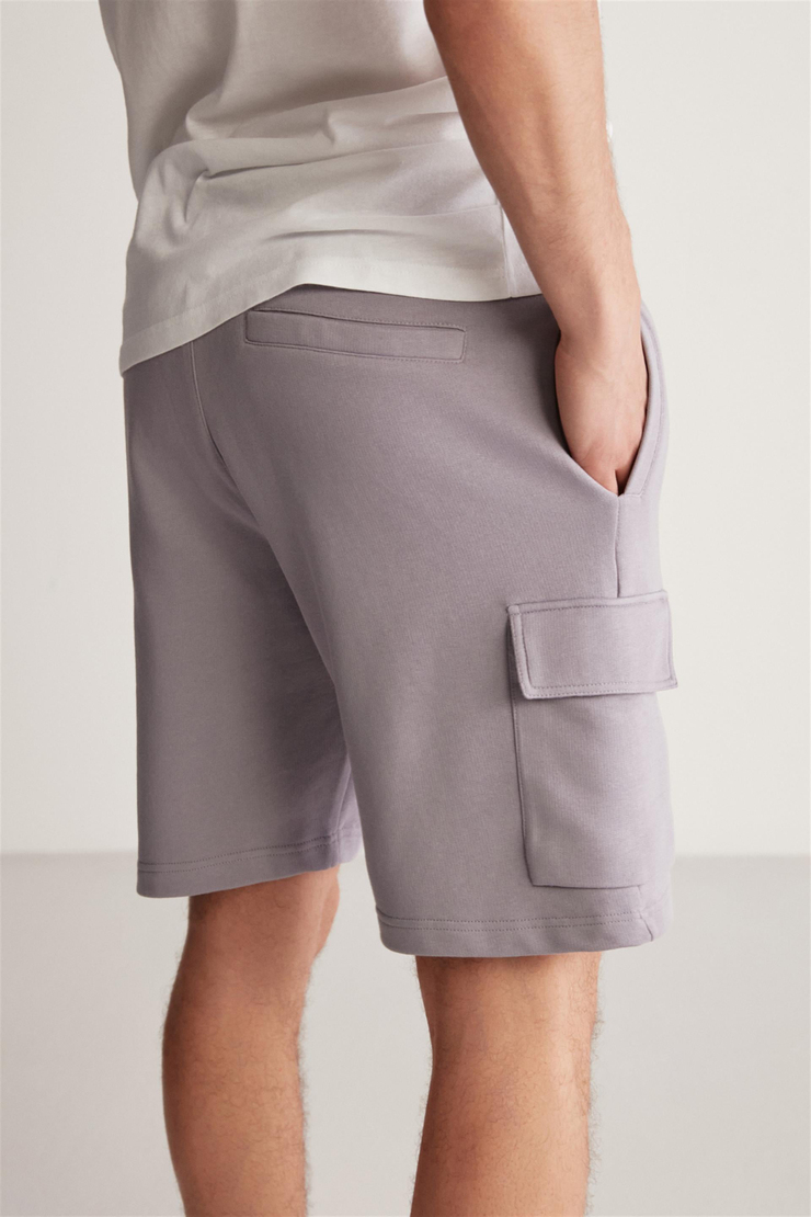 LIONEL Örme  Mor Tekli Şort