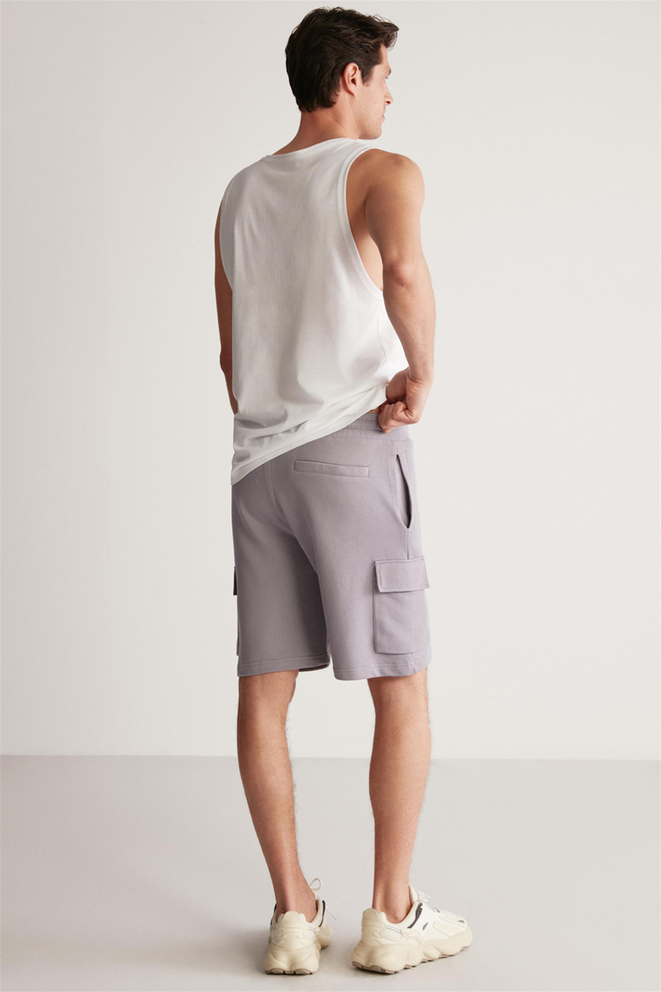 LIONEL Örme  Mor Tekli Şort