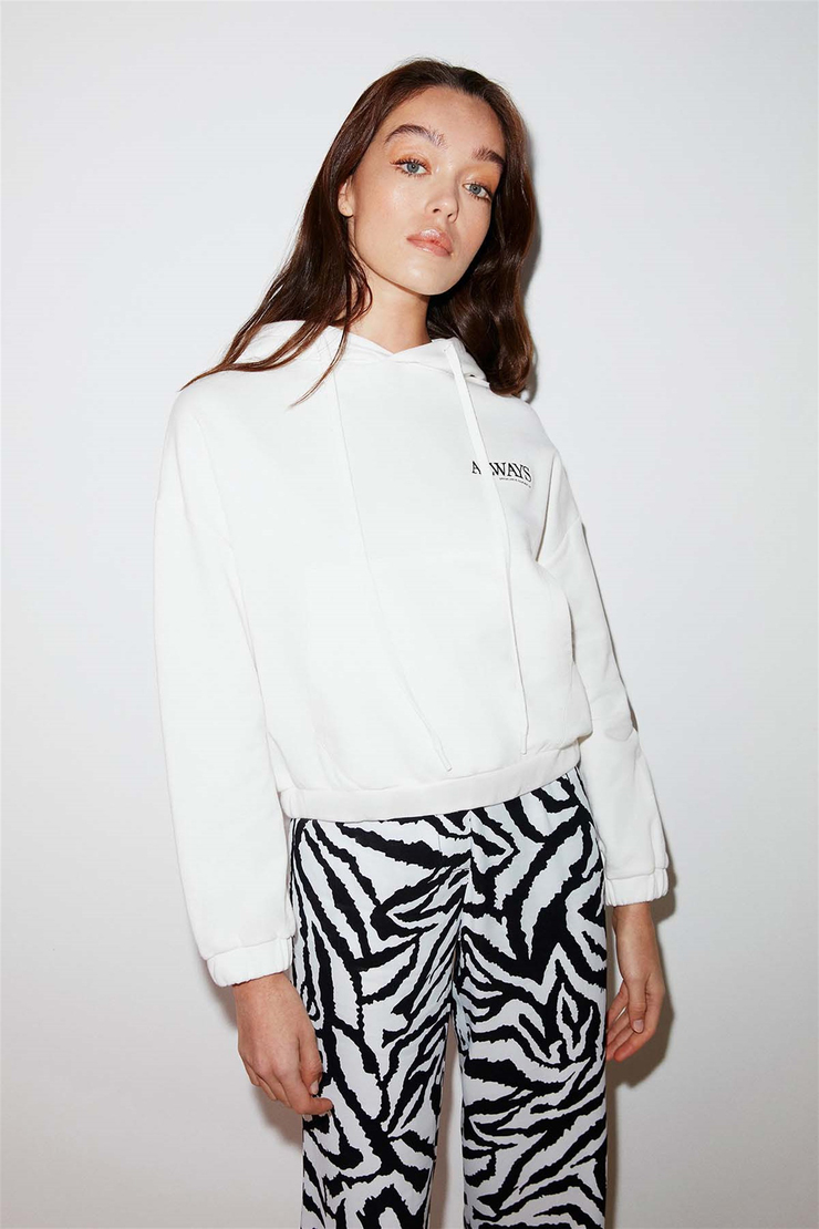 LISBETH Örme Regular Fit Ekru  Sweatshirt