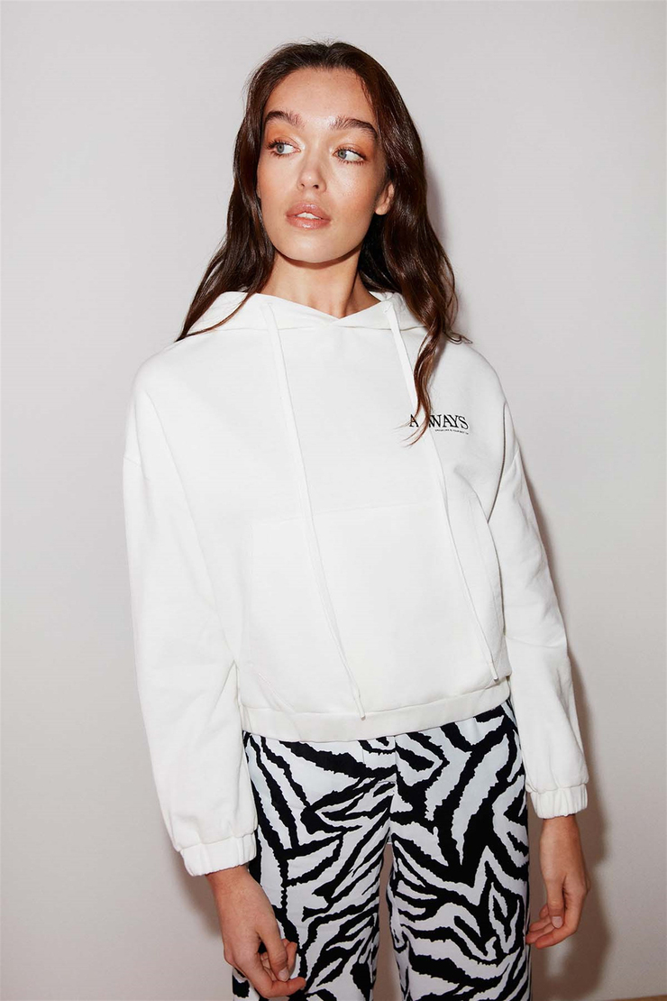 LISBETH Örme Regular Fit Ekru  Sweatshirt