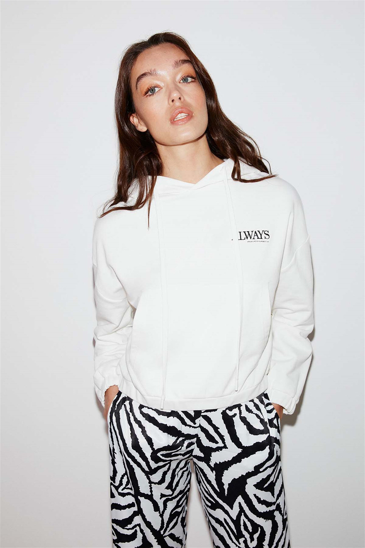 LISBETH Örme Regular Fit Ekru  Sweatshirt