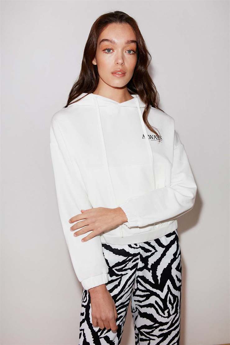 LISBETH Örme Regular Fit Ekru  Sweatshirt