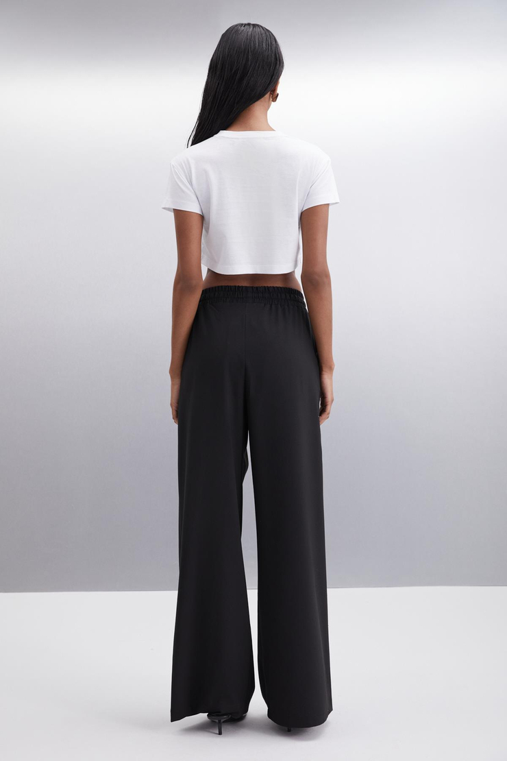 LIZET Regular Regular Siyah Tekli Pantolon