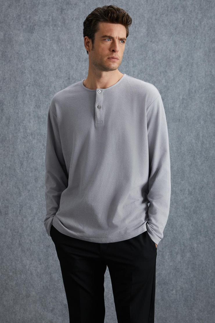 LORENZO Relaxed Regular Açık Gri  Sweatshirt