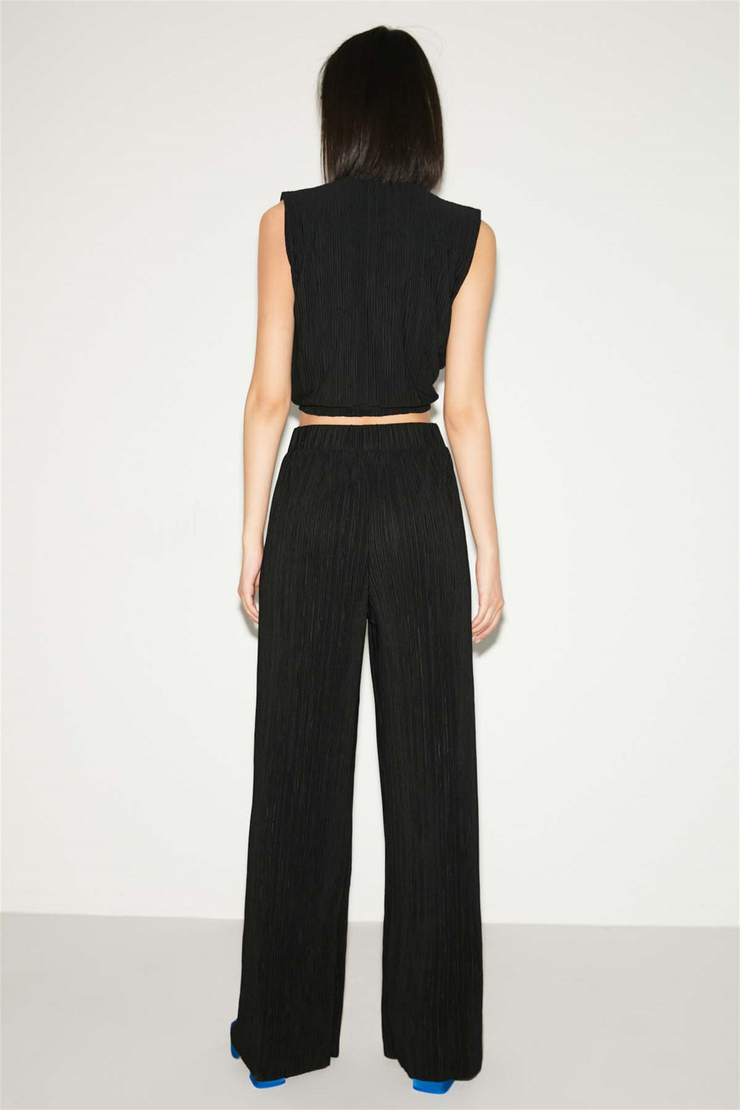 LOTUS Dokuma Loose Fit Siyah  Bluz