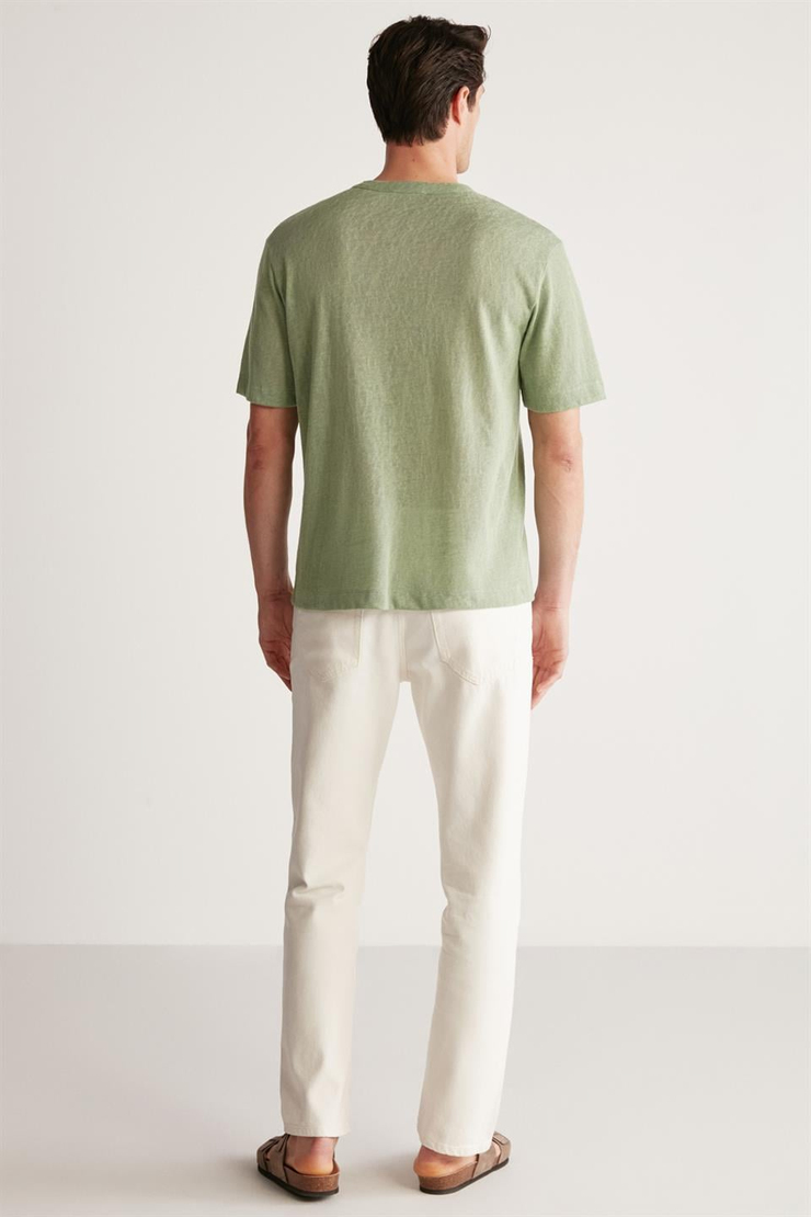 LUCAS Örme Regular Yeşil Tekli T-Shirt
