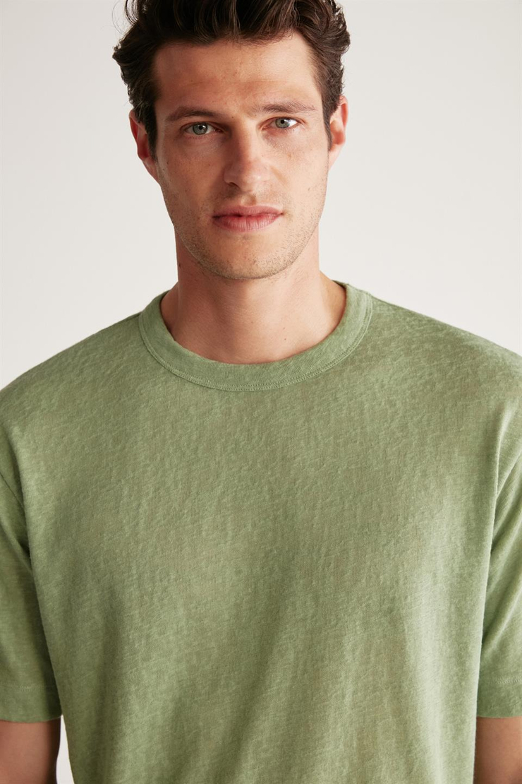 LUCAS Örme Regular Yeşil Tekli T-Shirt