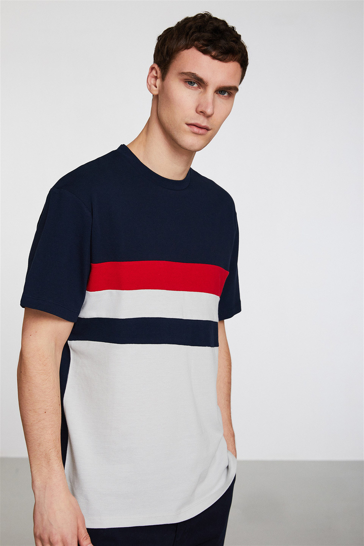 LUIS Erkek Lacivert    T-Shirt