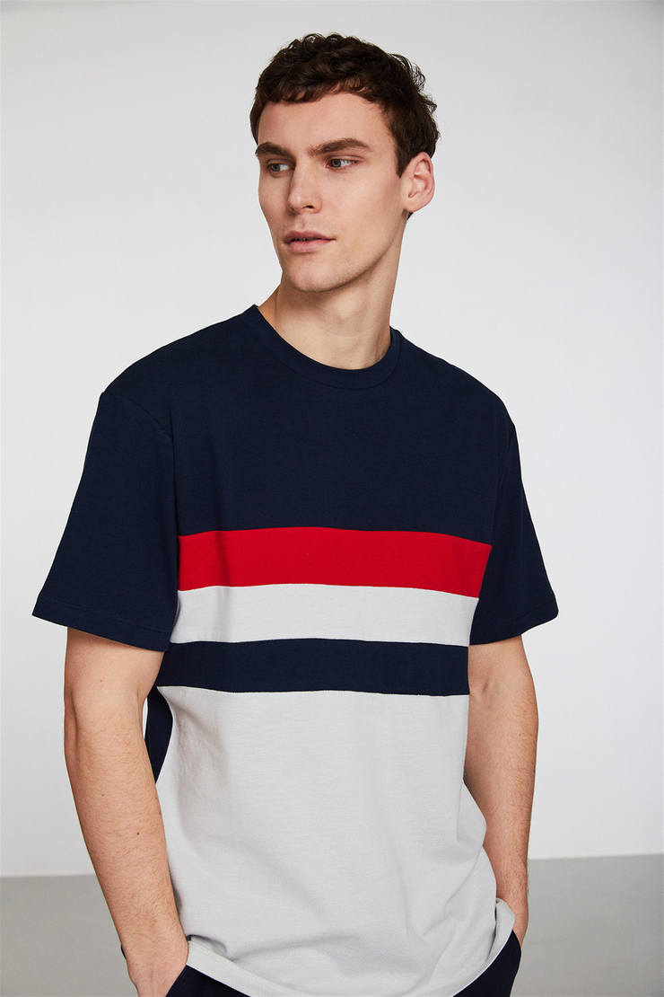 LUIS Erkek Lacivert    T-Shirt