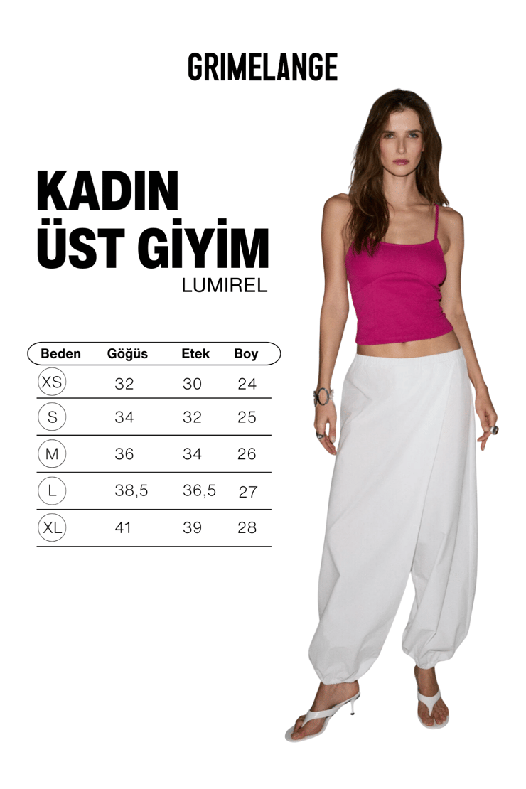 LUMIREL Kadın Yumuşak Ve Esnek Kumaşlı Askılı Fuşya Bluz
