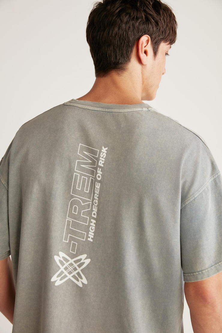 MACTAVISH  Oversize Gri  T-Shirt
