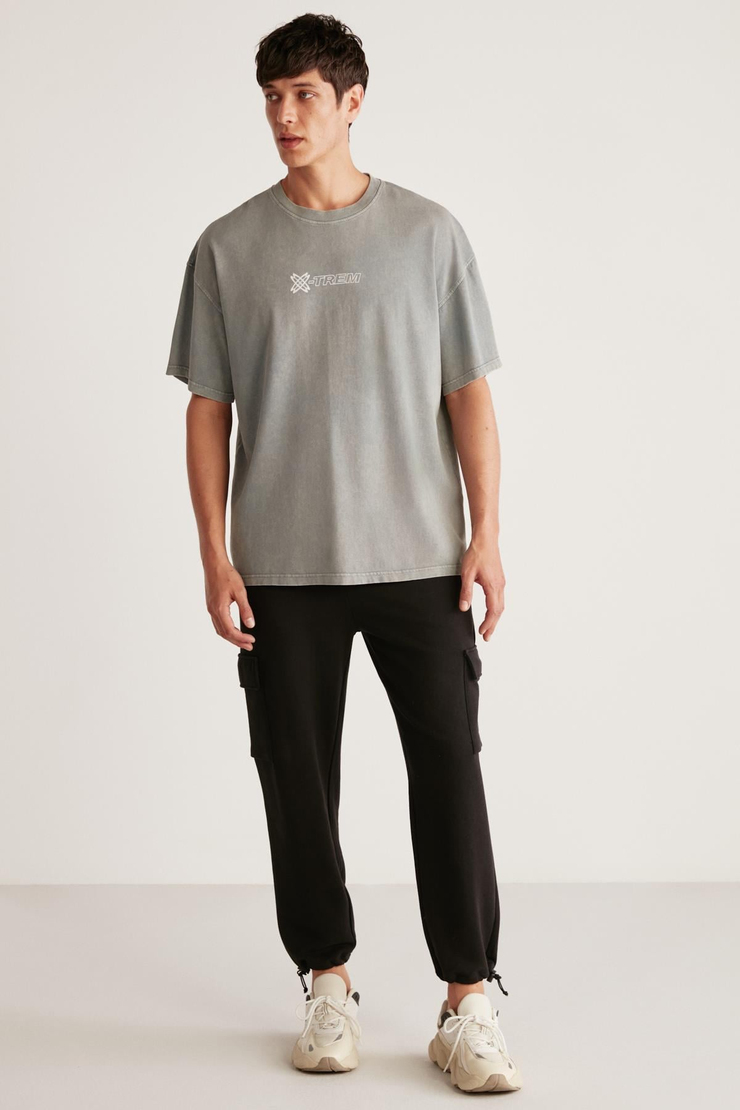 MACTAVISH  Oversize Gri  T-Shirt