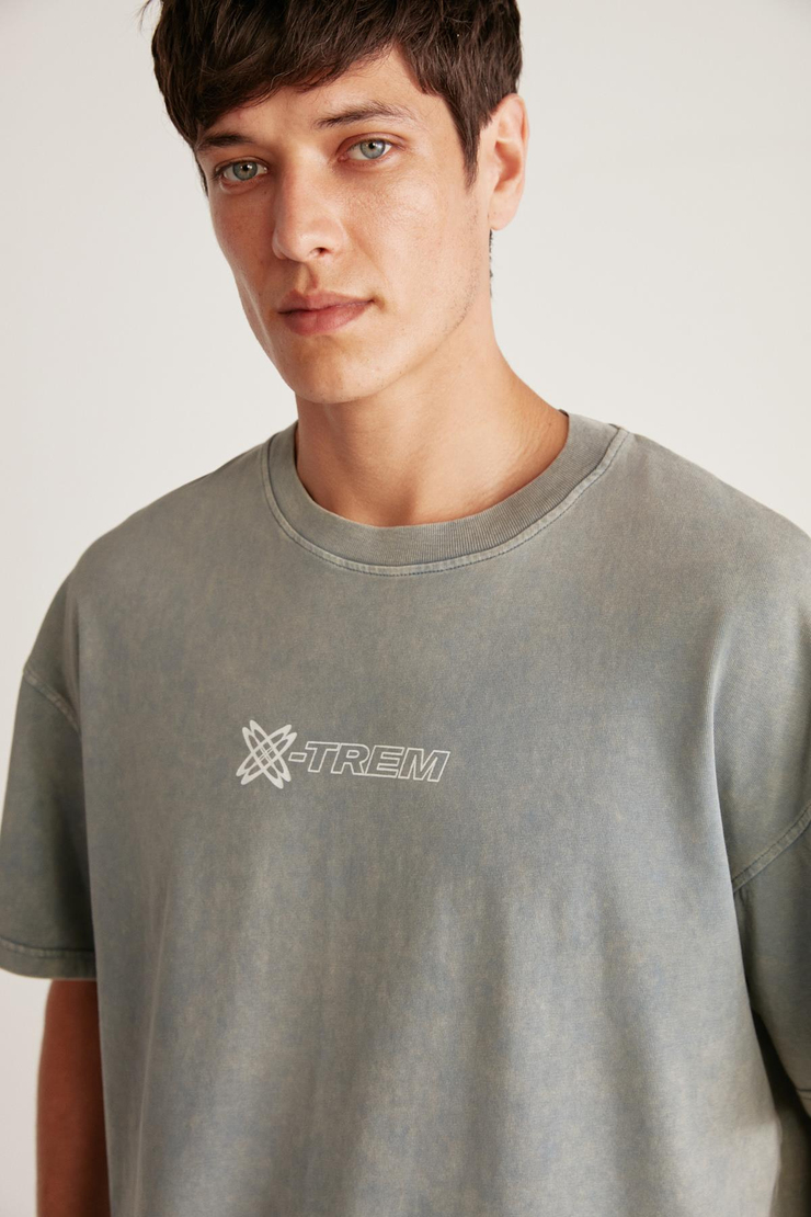 MACTAVISH  Oversize Gri  T-Shirt