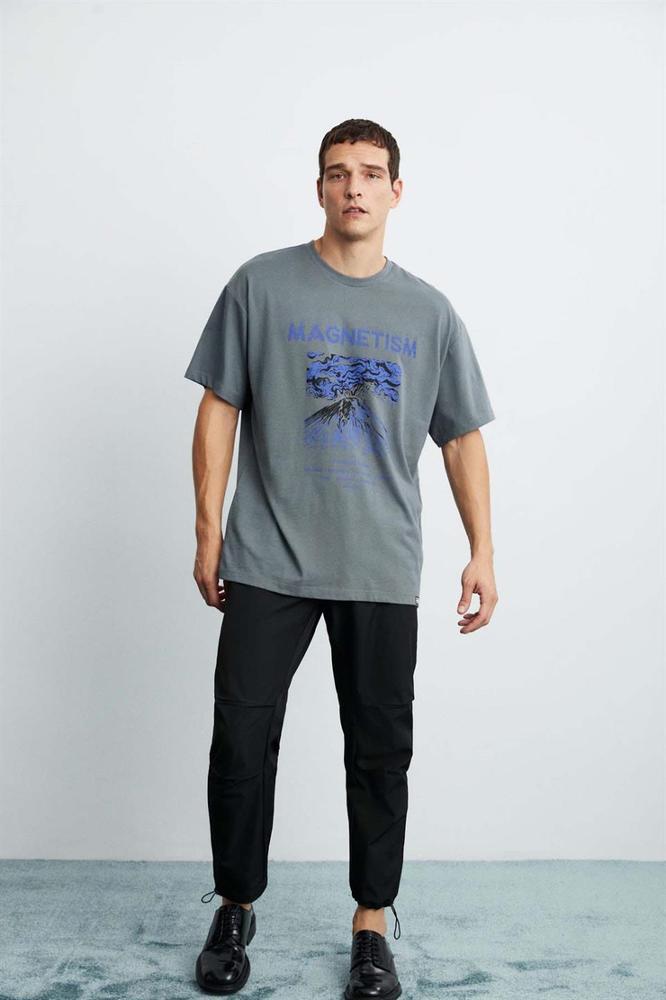 MADDOX Örme Oversize Gri  T-Shirt