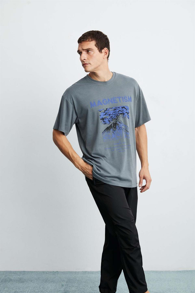 MADDOX Örme Oversize Gri  T-Shirt