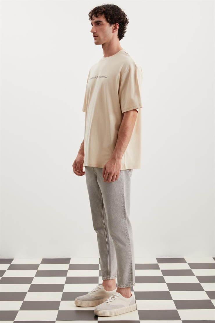 MANFRED Örme Relaxed Bej  T-Shirt