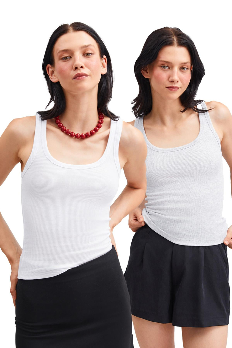 MARINETTE Basic Regular Grimelanj - Beyaz 2'li Atlet