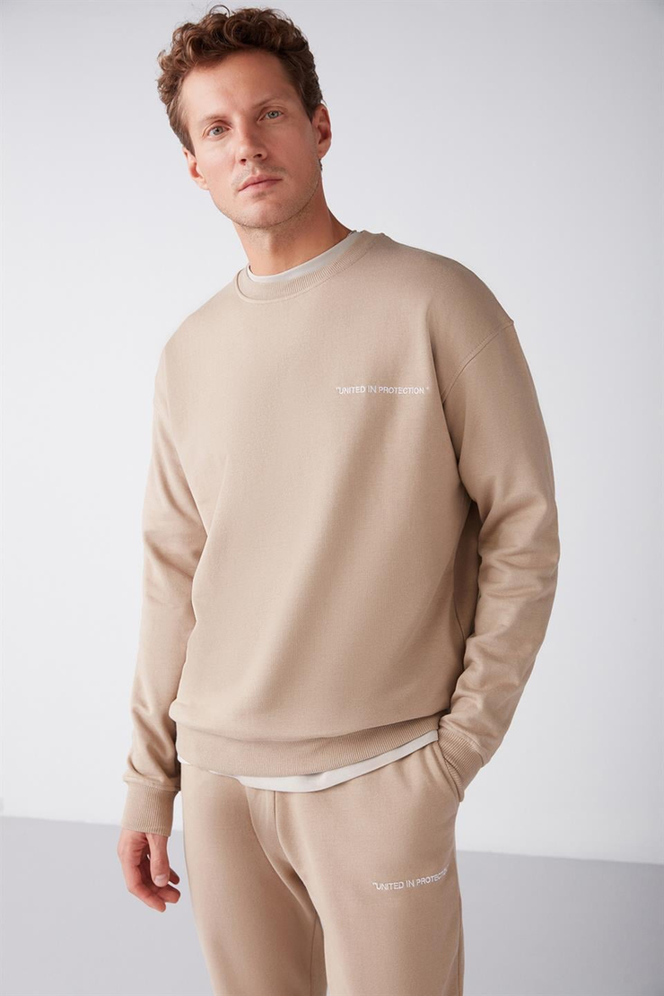 MARSHALL Örme Relaxed Bej 2 Alt-Üst Takım