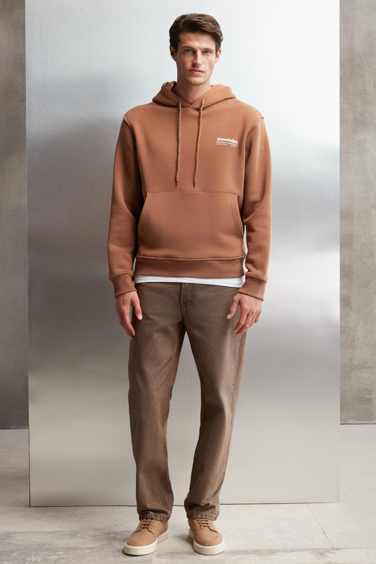 MARTEL  Oversize Açık Kahverengi Tekli Sweatshirt