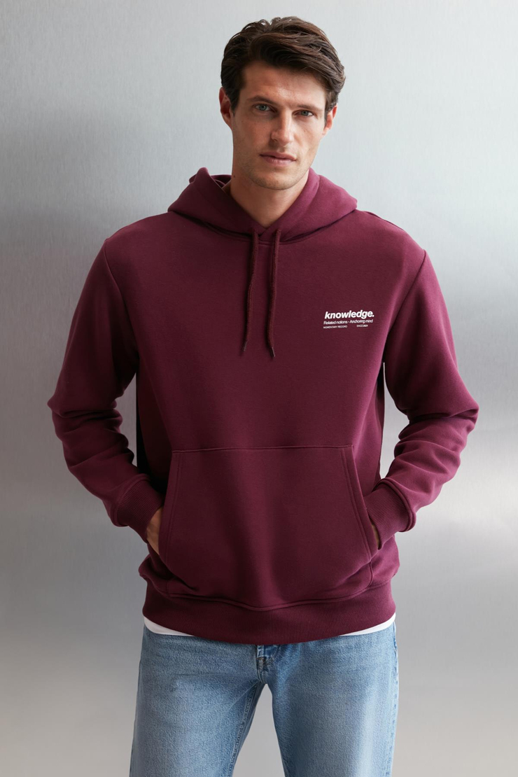 MARTEL  Oversize Mor Tekli Sweatshirt