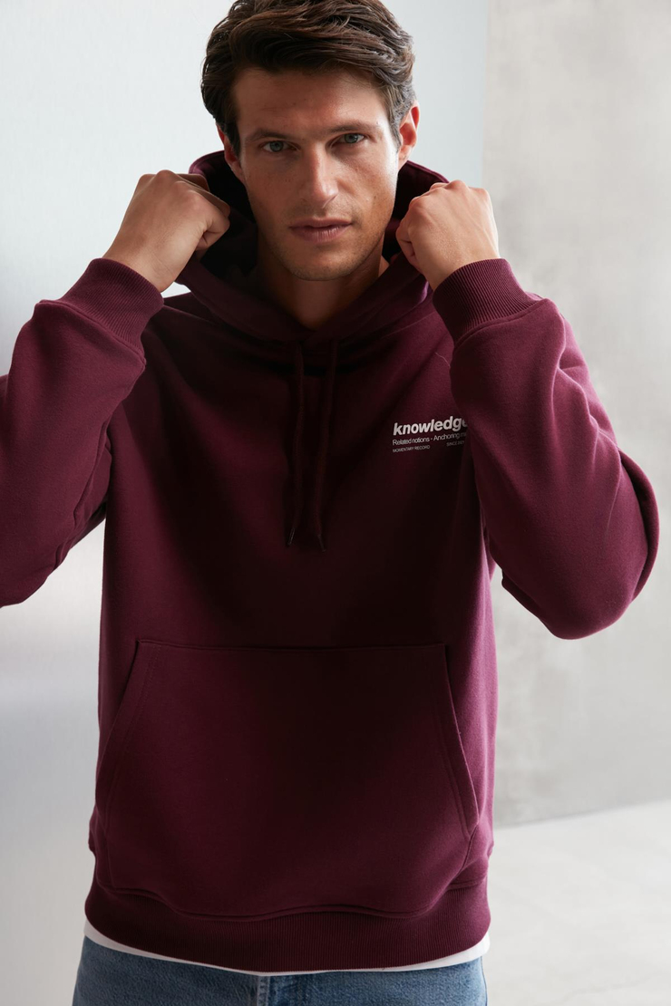 MARTEL  Oversize Mor Tekli Sweatshirt