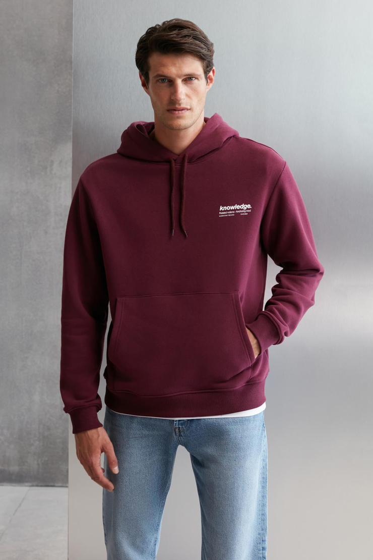 MARTEL  Oversize Mor Tekli Sweatshirt