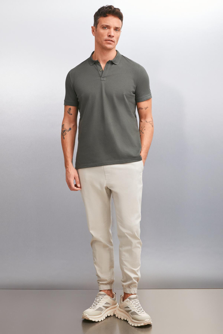 MARTEN Basic Regular Haki  Polo Yaka T-shirt