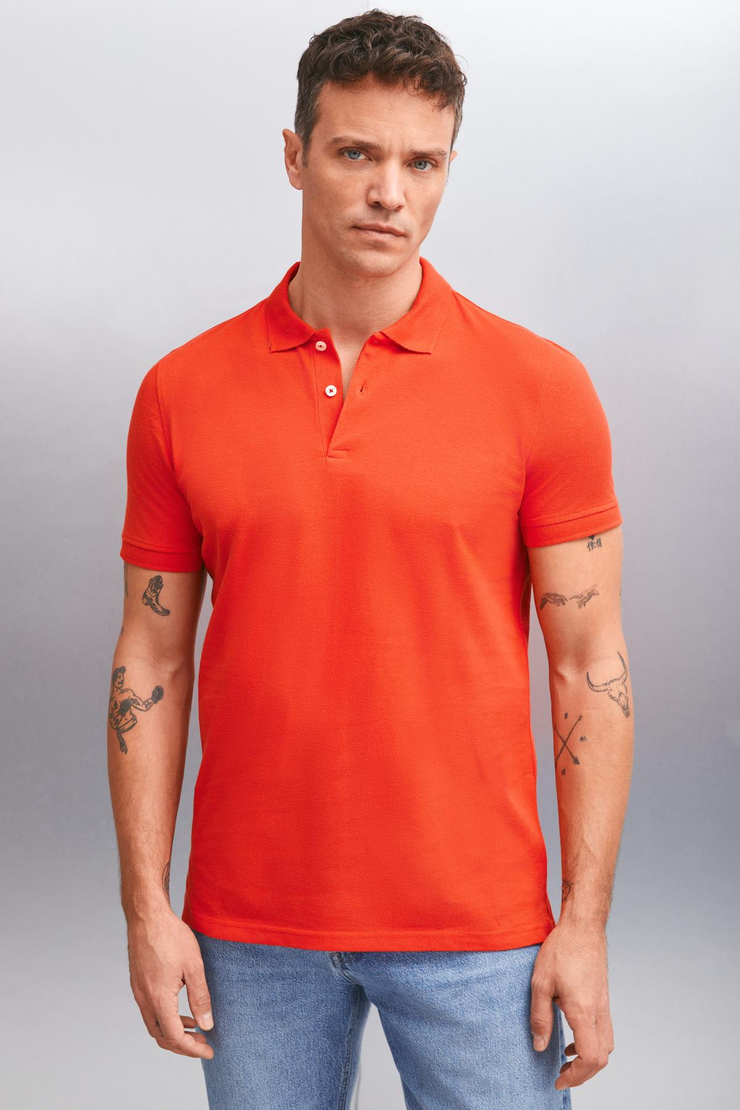 MARTEN Basic Regular Kırmızı  Polo Yaka T-shirt