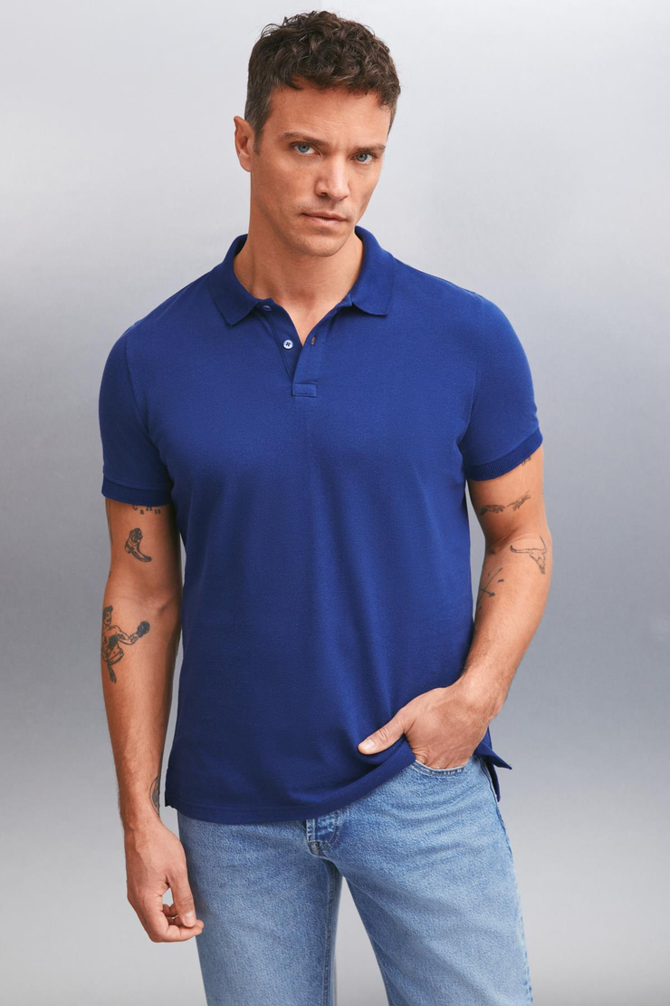 MARTEN Basic Regular Lacivert  Polo Yaka T-shirt