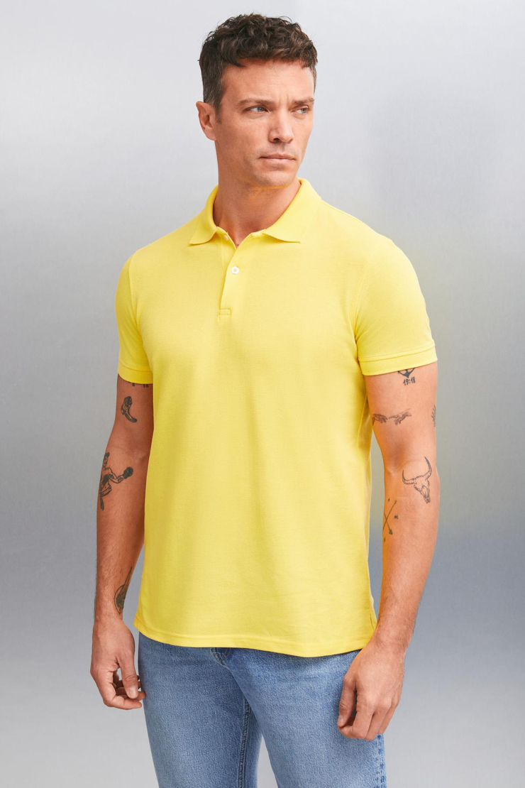 MARTEN Basic Regular Sarı  Polo Yaka T-shirt