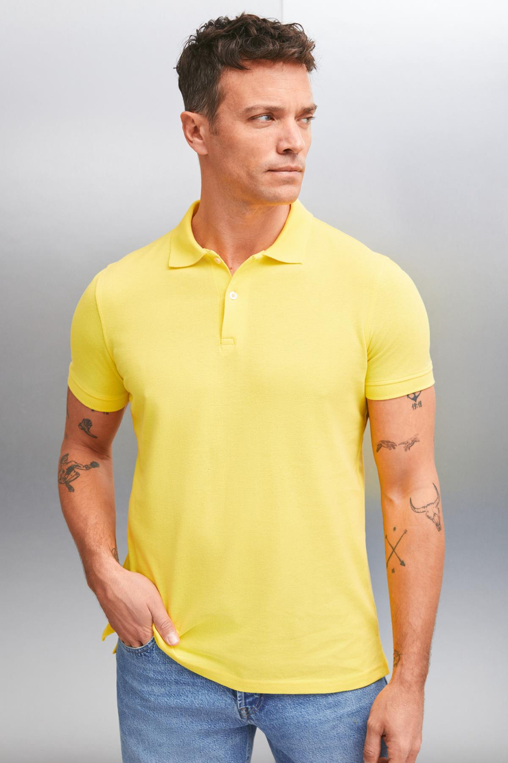 MARTEN Basic Regular Sarı  Polo Yaka T-shirt