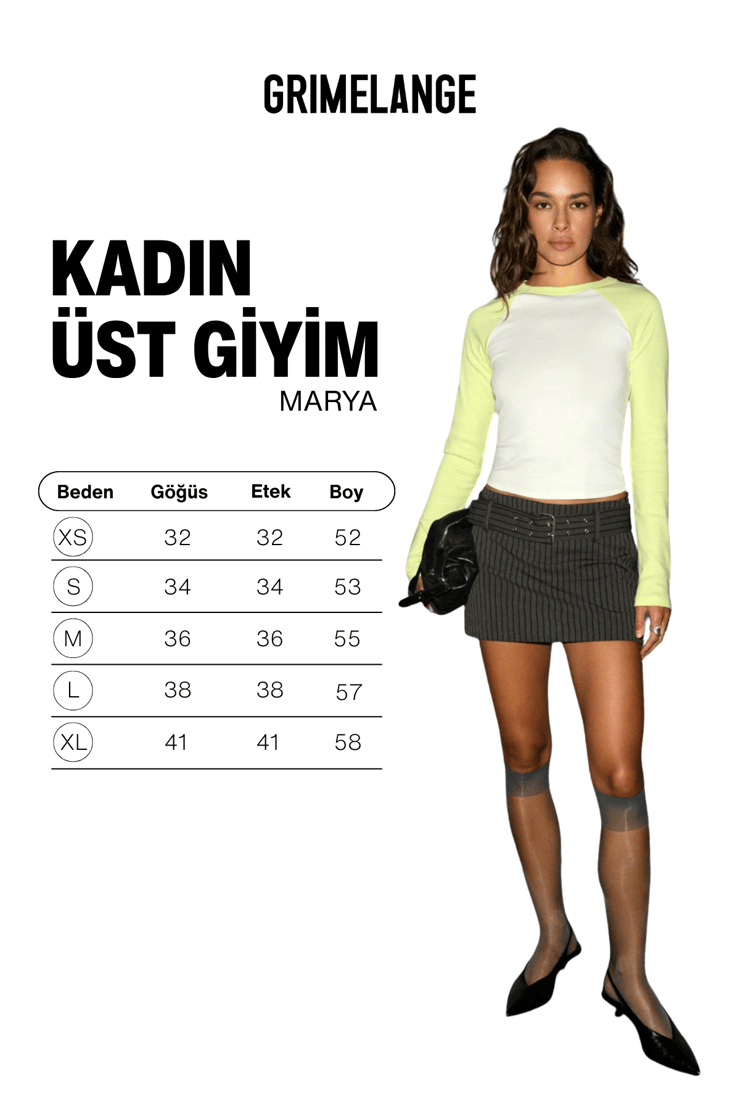 MARYA Kadın Organik Pamuklu Uzun Kollu Reglan Ekru T-Shirt