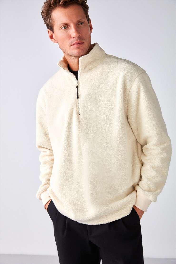 MATTS Örme Relaxed Fit Ekru  Polar