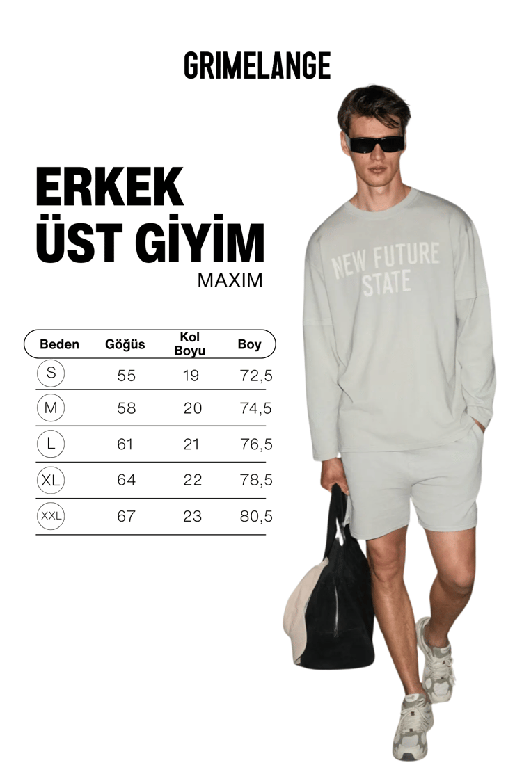 MAXIM Erkek %100 Organik Pamuklu Yıkamalı Baskı Detaylı Taş Rengi Şort