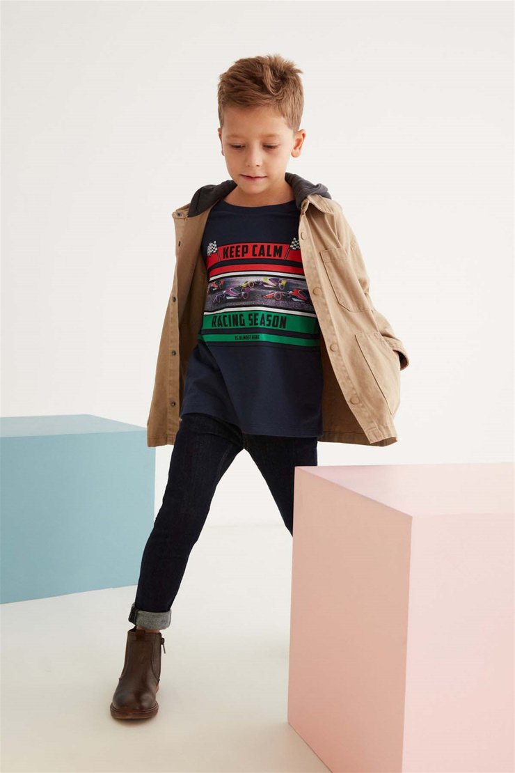 MAXIMO Örme Comfort Fit Lacivert  T-Shirt