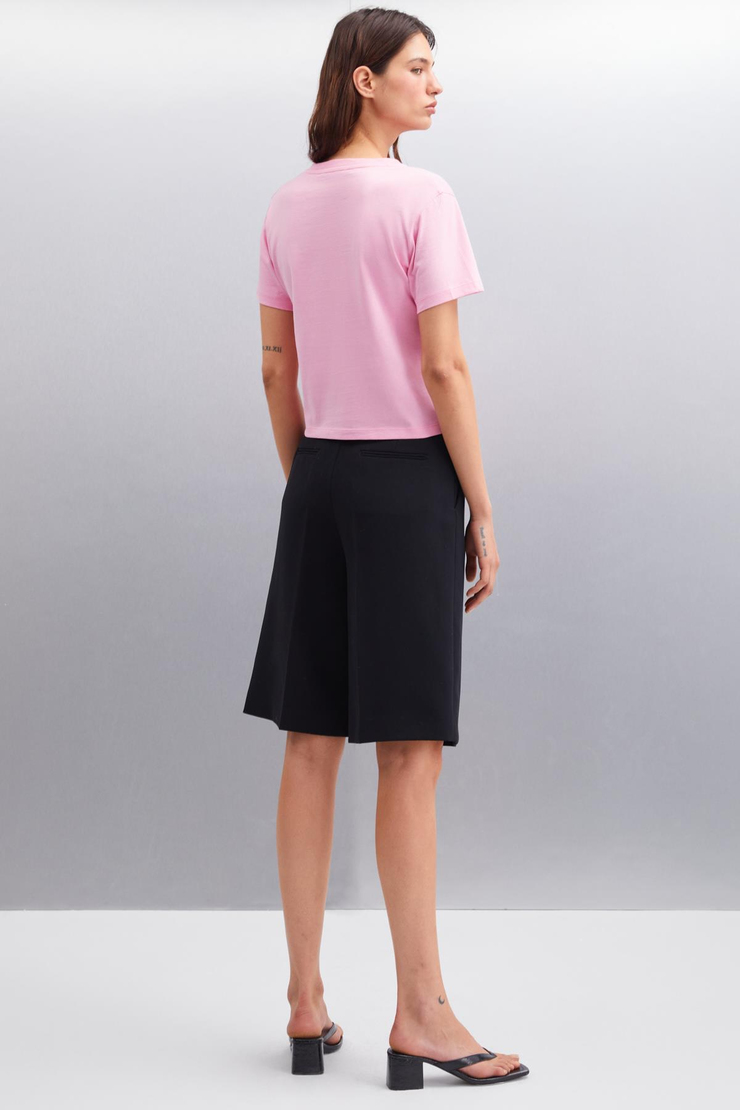 MELANY Basic Comfort Pembe Tekli T-Shirt