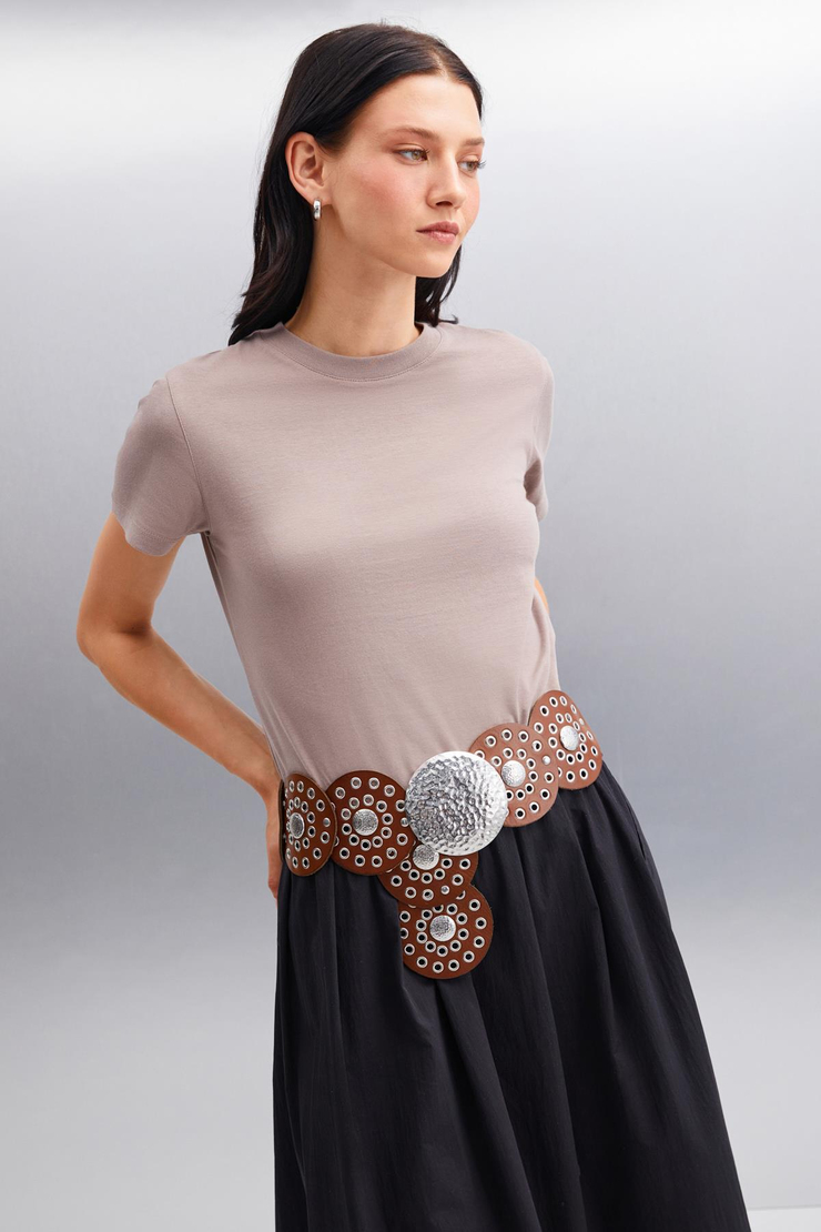 MELANY Basic Comfort Vizon Tekli T-Shirt