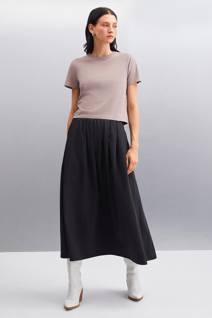 MELANY Basic Comfort Vizon Tekli T-Shirt
