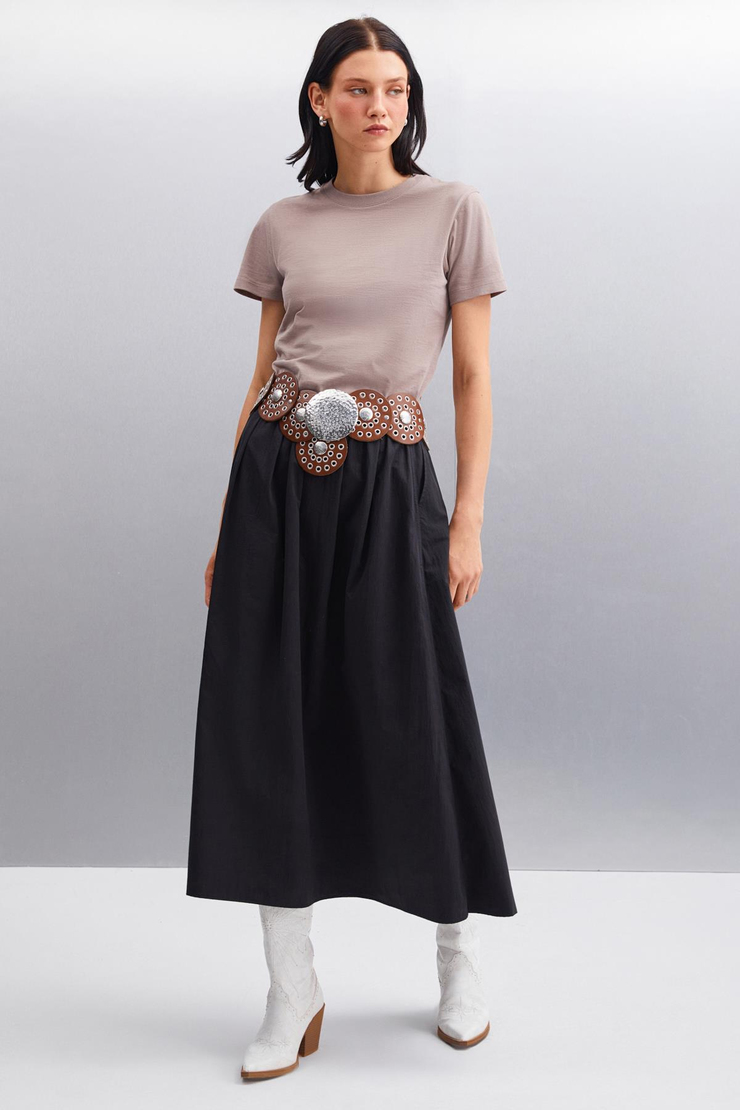 MELANY Basic Comfort Vizon Tekli T-Shirt