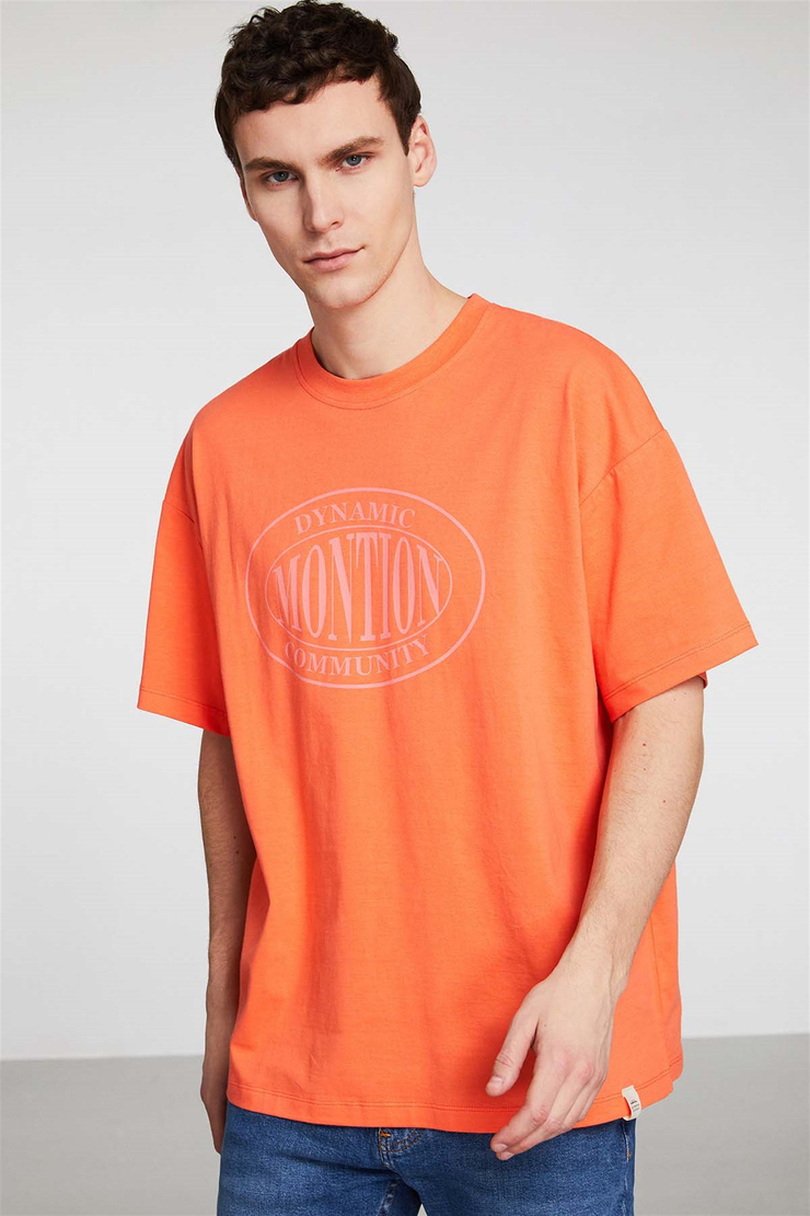 MERCIFUL Örme Oversize Nar Çiçeği  T-Shirt