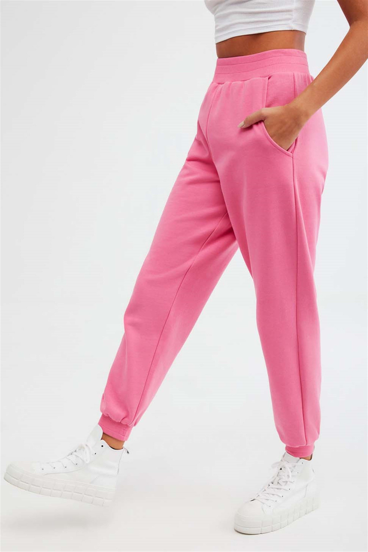 MIA Örme Comfort Fit Pembe  Eşofman Altı